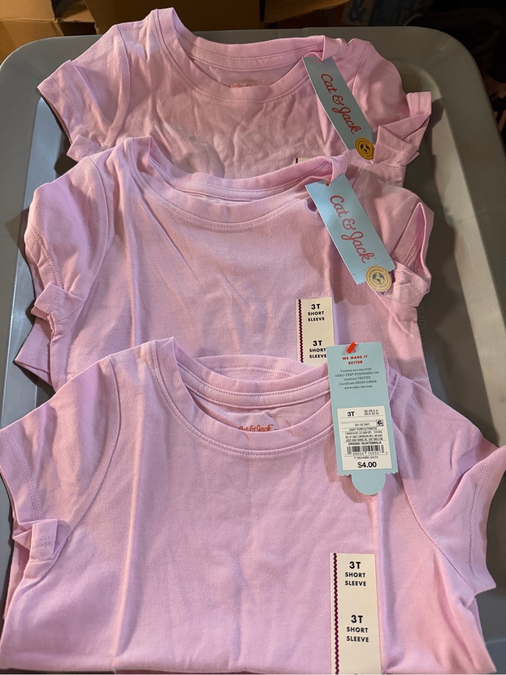 Cat & Jack Light Pink Short-Sleeve  Tee Trio